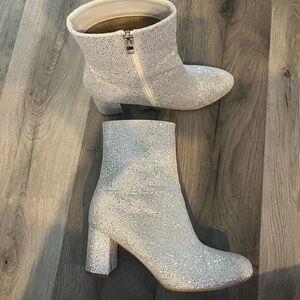 Sparkling heeled boots size 9